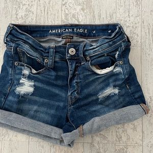 American Eagle ripped jean shorts